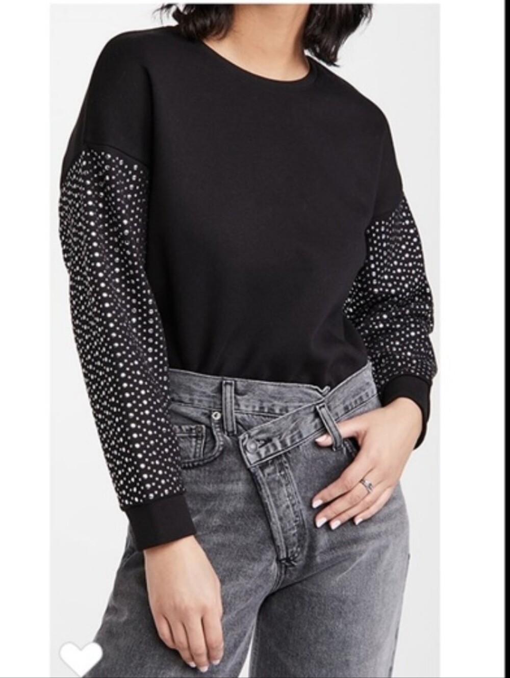 Generation Love  Black Ariana Studded Sweatshirt. Size xs/s. New without tags.